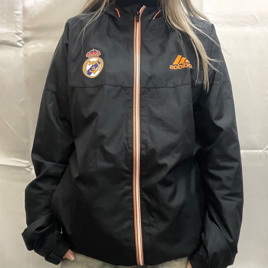 아디다스 검정 레알마드리드 윈드브레이커 자켓 상품이미지1