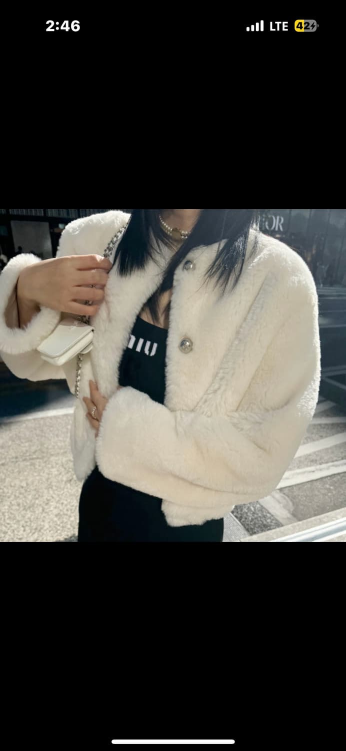 마이이코 폴라베어 밍크 퍼 자켓 아이보리 상품이미지2