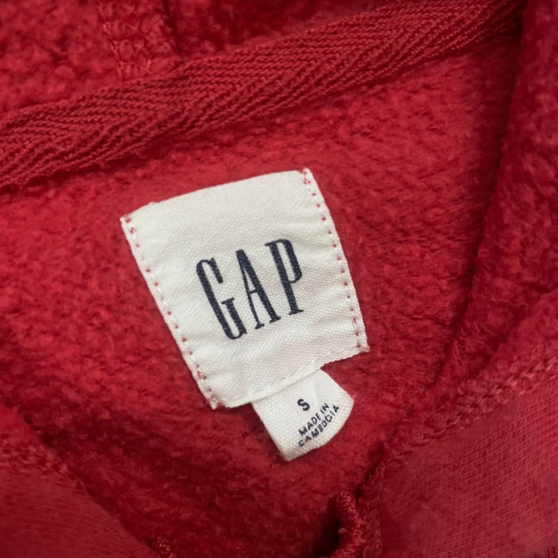 갭 Gap 스펠 로고 후드집업 레드 상품이미지3