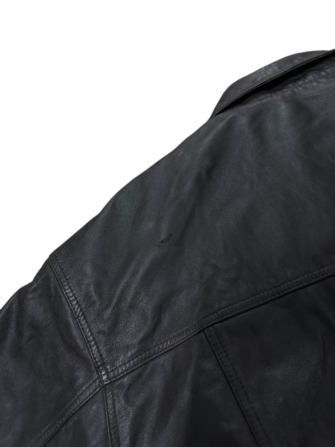 YvesSaintLaurent 입생로랑 쉽스킨 레더 블루종 상품이미지4