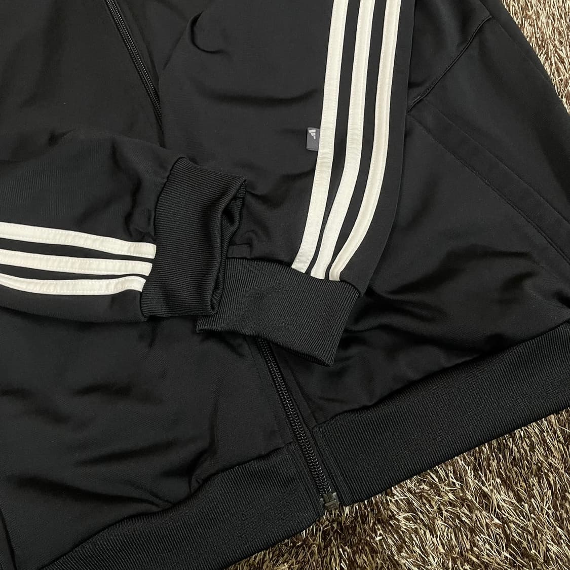 아디다스 adidas 블랙 삼선 트랙탑 져지 100 상품이미지4