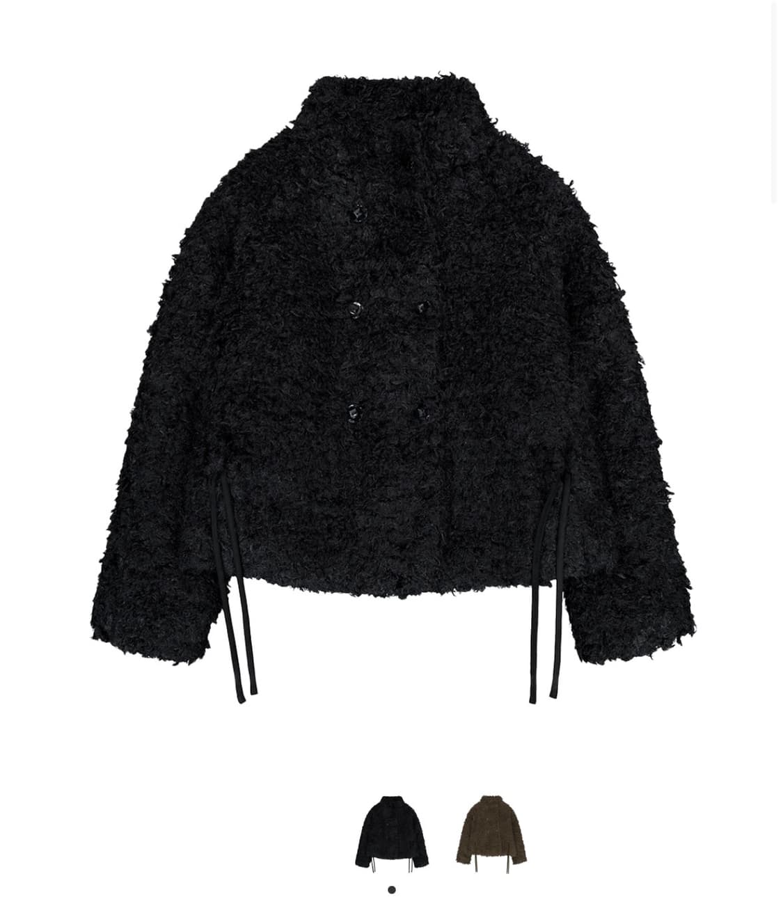 코이세이오 헤어리 퍼 자켓 블랙 상품이미지1