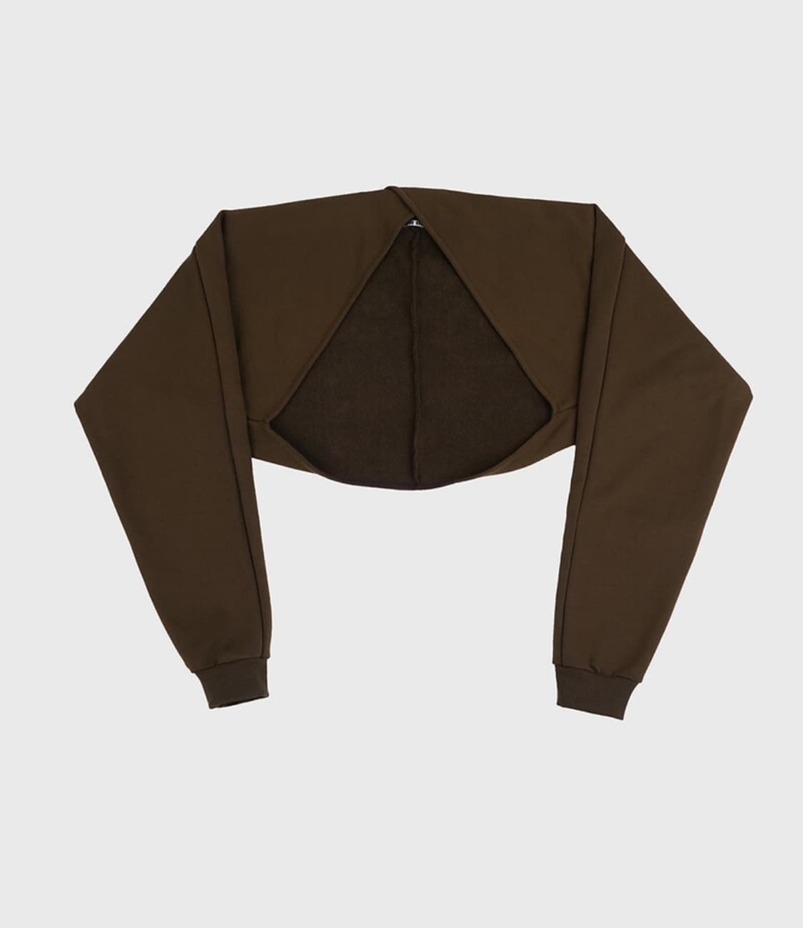 포허 브라운 코튼 볼레로 지켓 가디건 상품이미지3