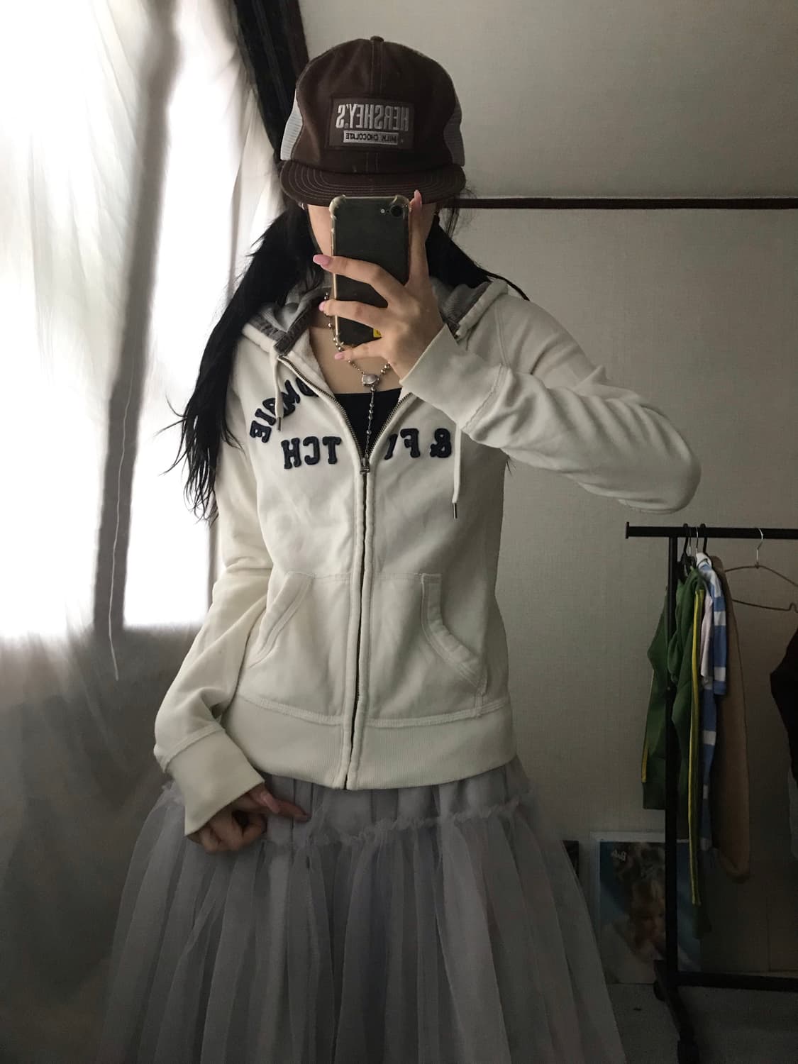 아베크롬비 화이트 딱붙핏 후드집업 상품이미지6