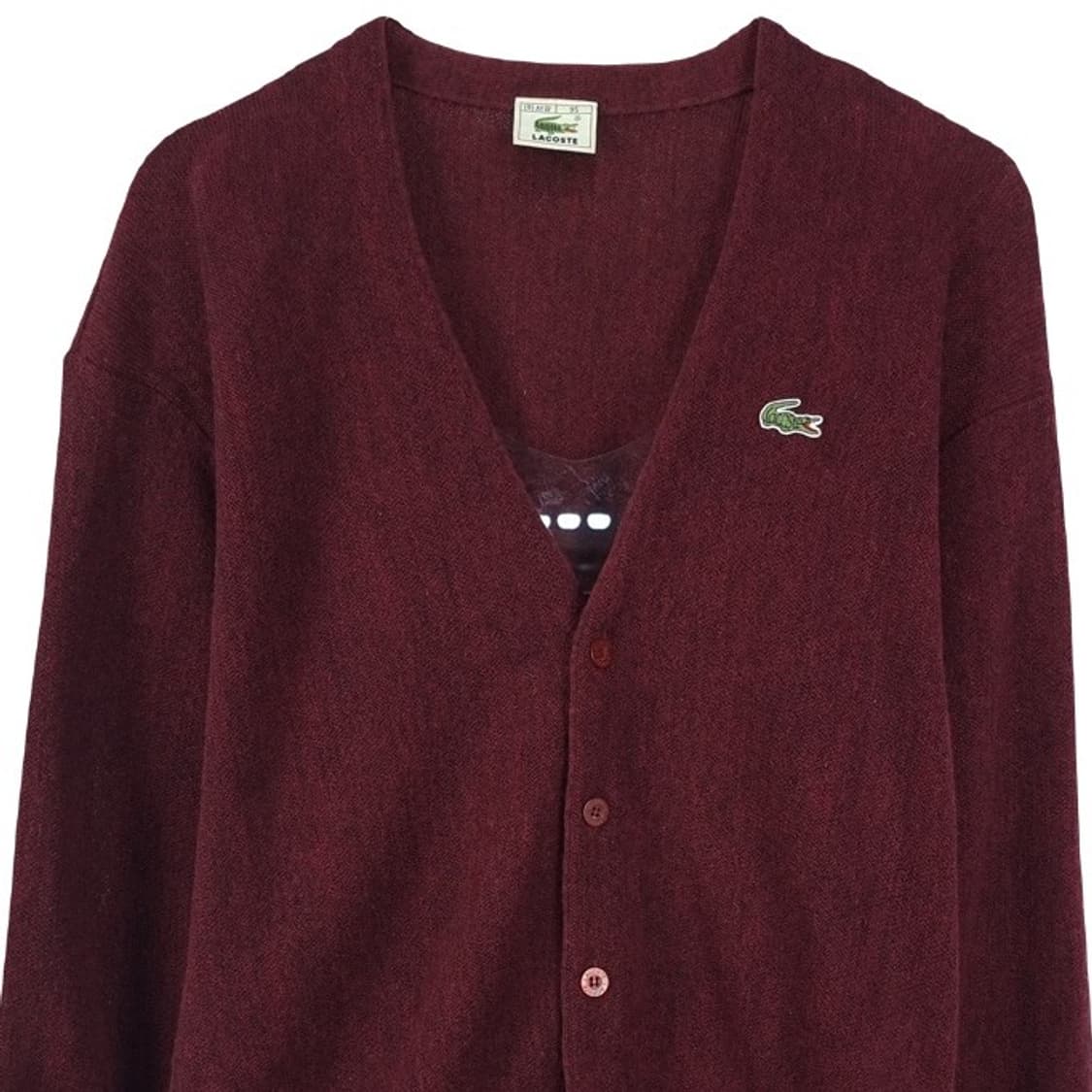 [라코스테] 서광 로고 패치 빈티지 브이넥 니트 가디건 M18941 상품이미지4