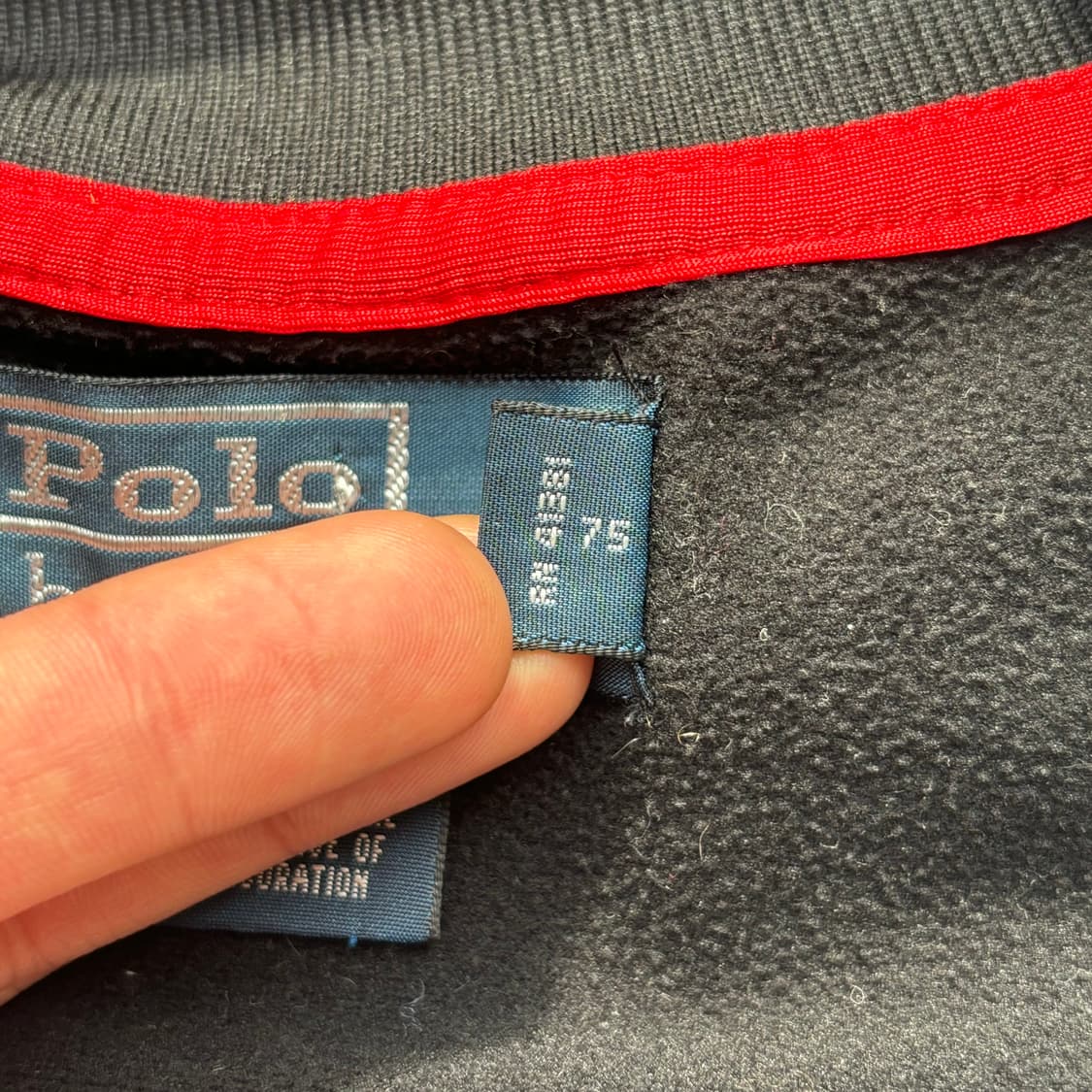 폴로 랄프로렌 화이트 빅 포니 블랙 트랙탑 져지 M 상품이미지8