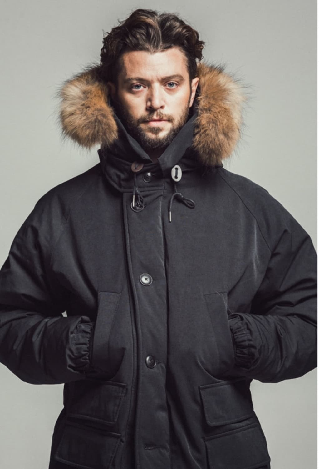 프리즘웍스 / 헤비 프로스트 다운 파카 블랙 / L 상품이미지1