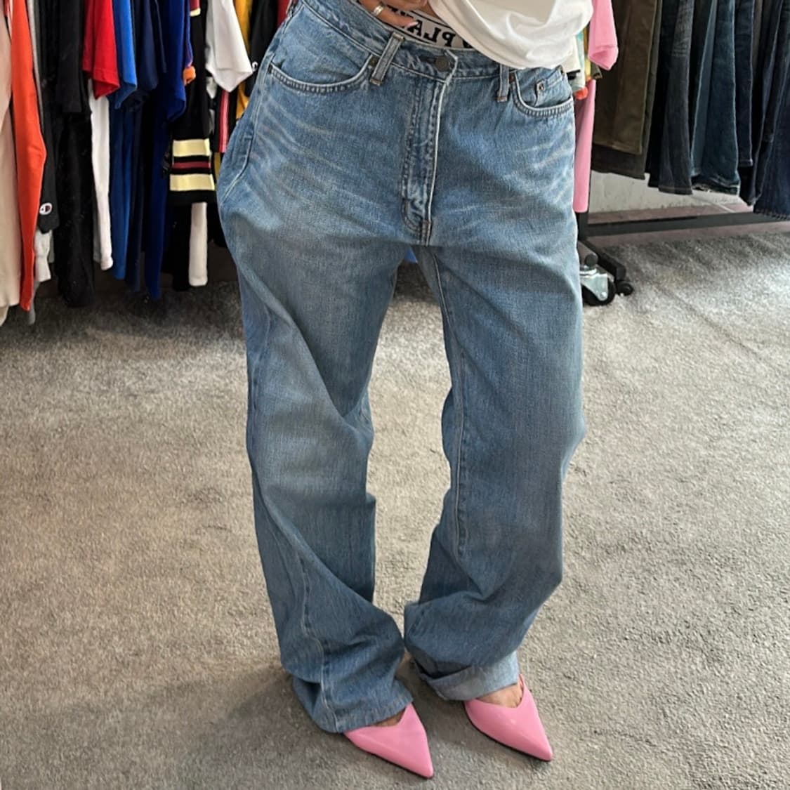 에드윈405 X-JEANS 루즈 스트레이트 데님 팬츠(32) 상품이미지3