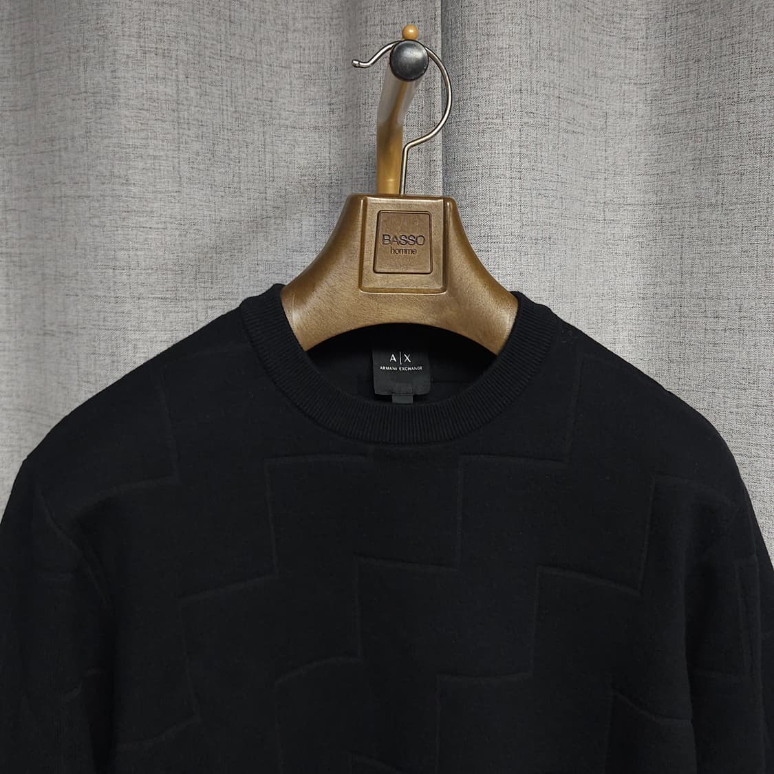 L ) A|X 아르마니 익스체인지 블랙 패턴 니트 상품이미지2