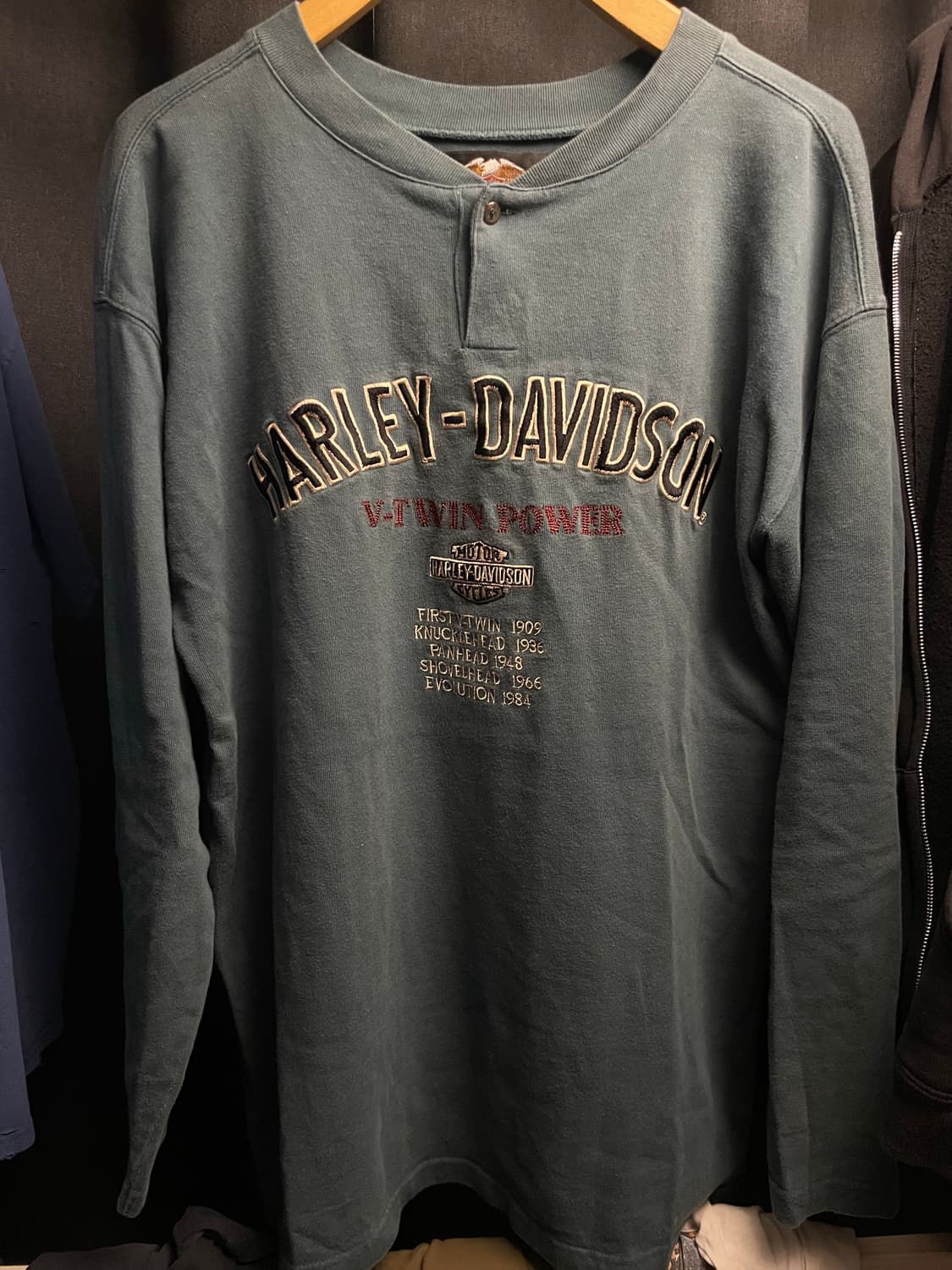 할리 데이비슨(Harley-Davidson) 빈티지 롱슬리브 헨리넥 상품이미지2