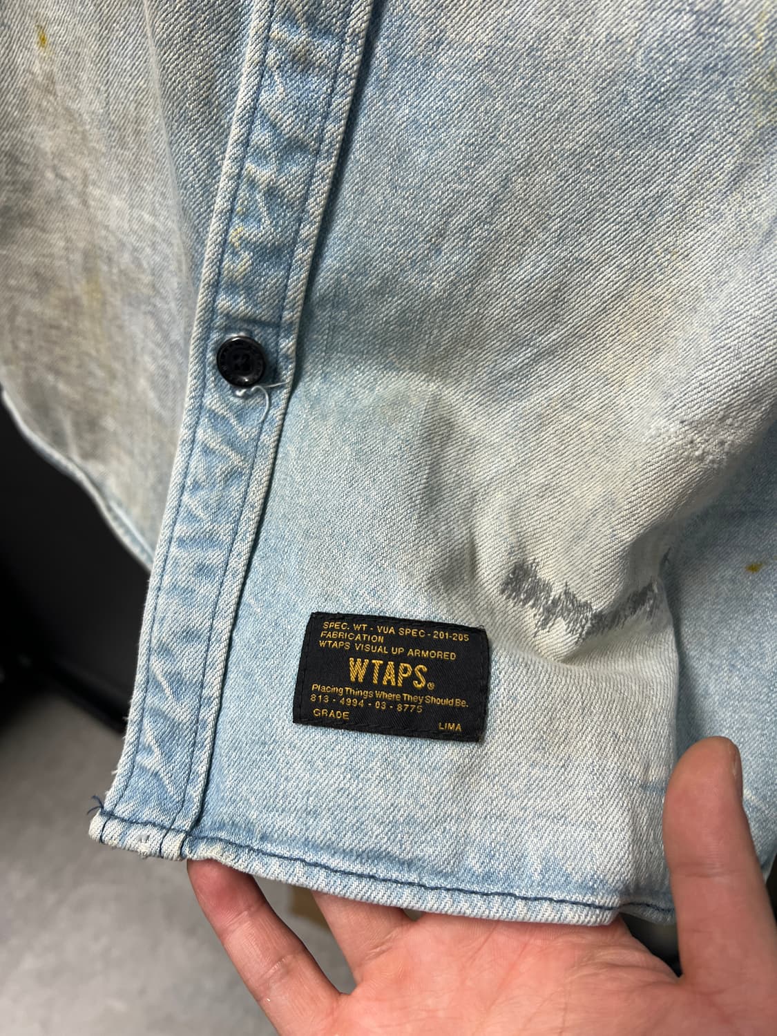 더블탭스 12AW 웨스턴 올맨 더티워싱 데님셔츠 상품이미지6
