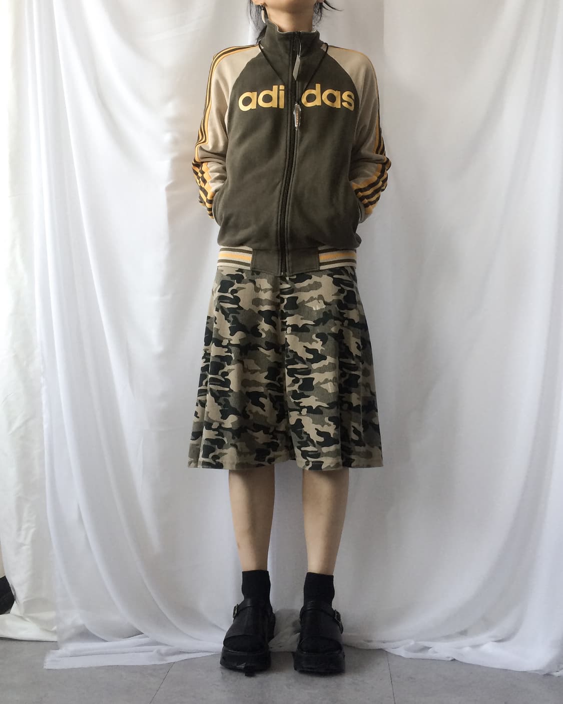 camo pattern midi skirt 상품이미지4