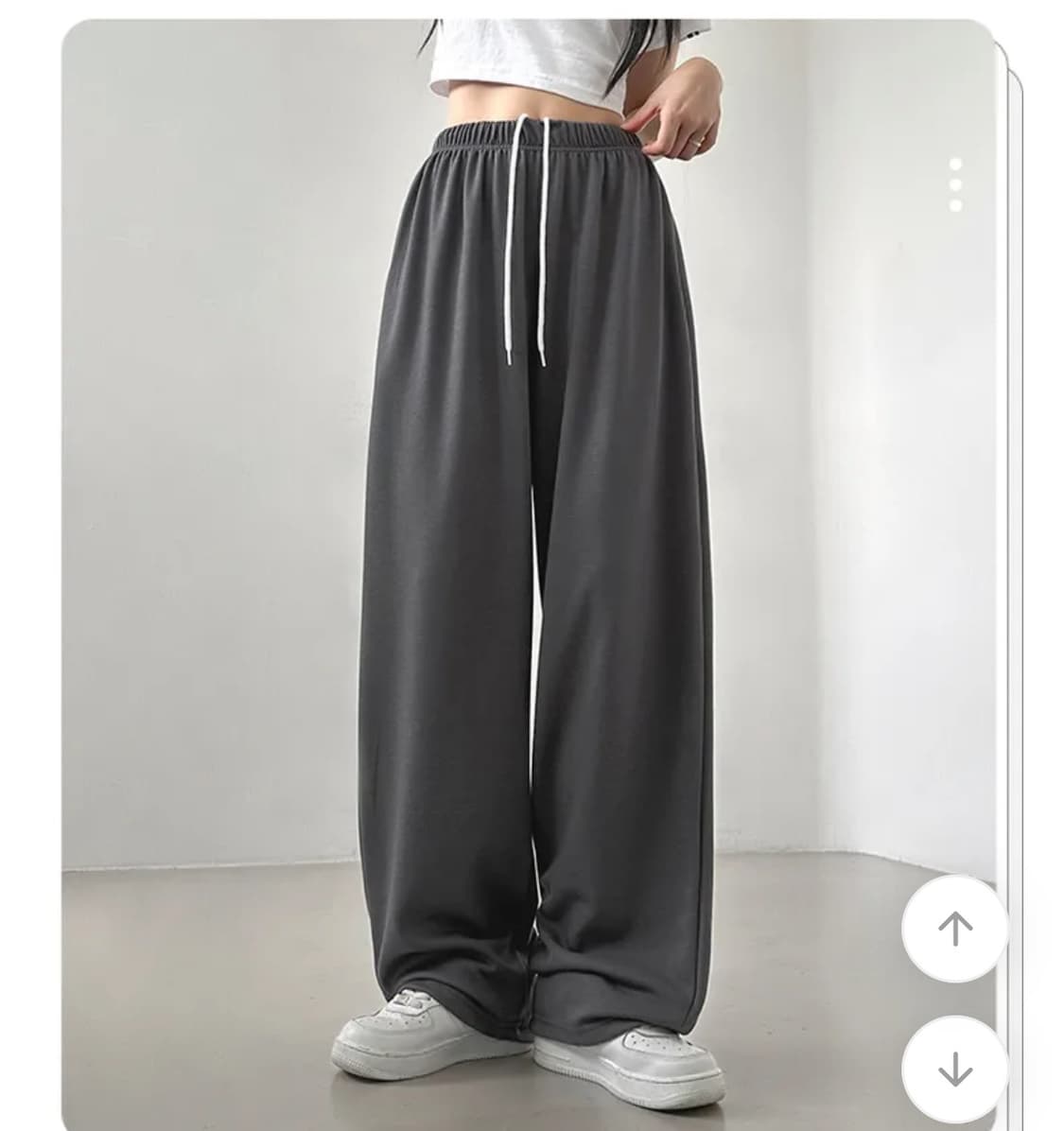 와이드 트레이닝 팬츠 차콜 상품이미지1