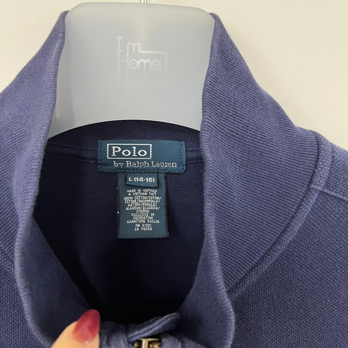 폴로 랄프로렌 빅포니 네이비 코튼 집업 자켓 상품이미지5