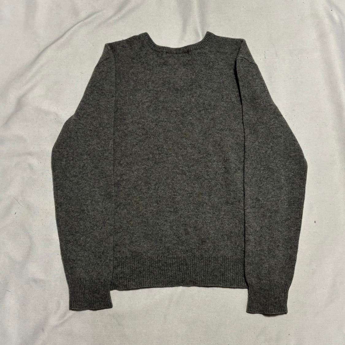 M 폴로랄프로렌 버건디 포니 램스울 그레이 브이넥 니트 상품이미지3