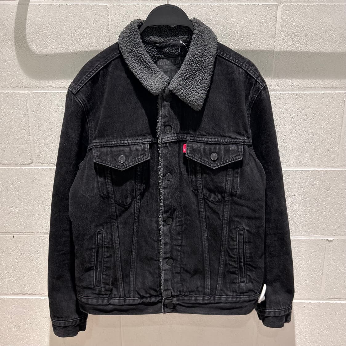 Levis Sherpa Black Denim Jacket 상품이미지5