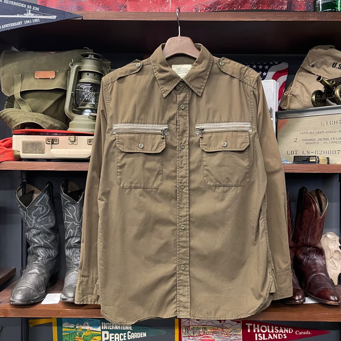 90s 아비렉스 U.S 에어포스 플라이트 셔츠 상품이미지1