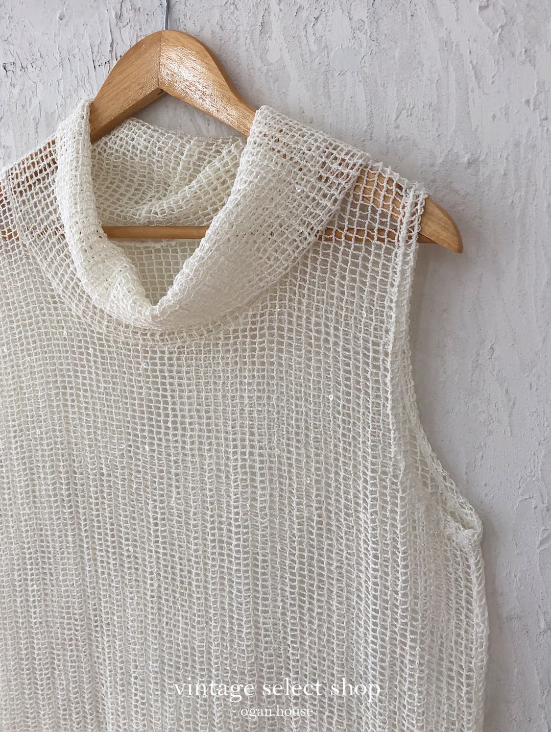 vintage open knit sleeveless top 상품이미지6