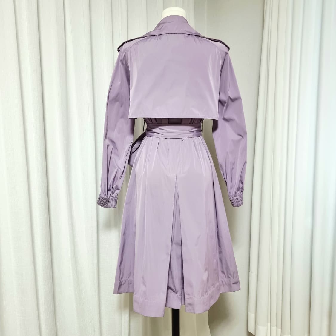 미샤 MICHAA 폴리나일론 벨티드 트렌치 코트 (55) 상태최상 상품이미지3