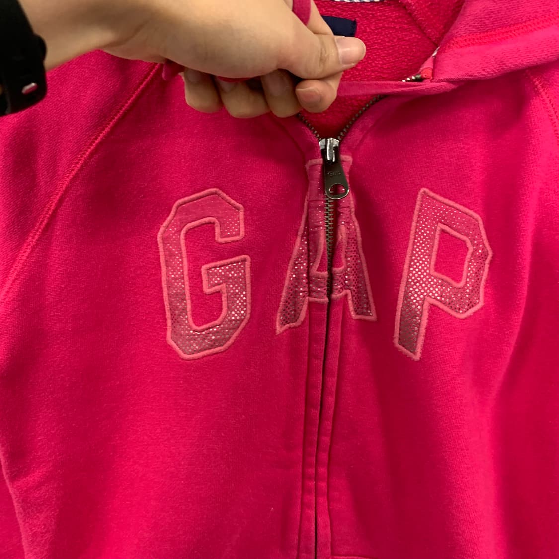 gap 갭 찐핑크 후드집업 상품이미지4