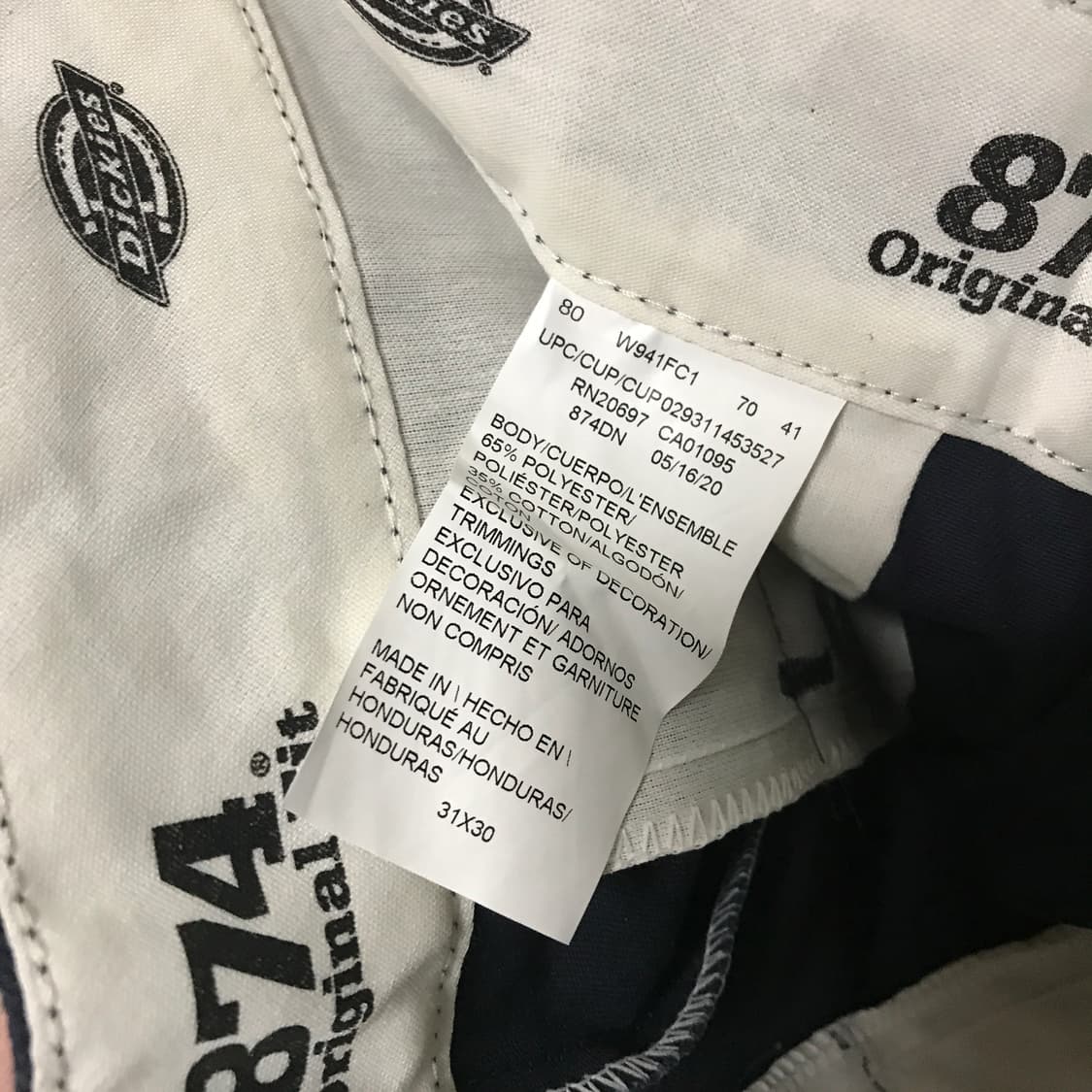 [미착용] 디키즈 874 31x30 네이비 면바지 상품이미지2