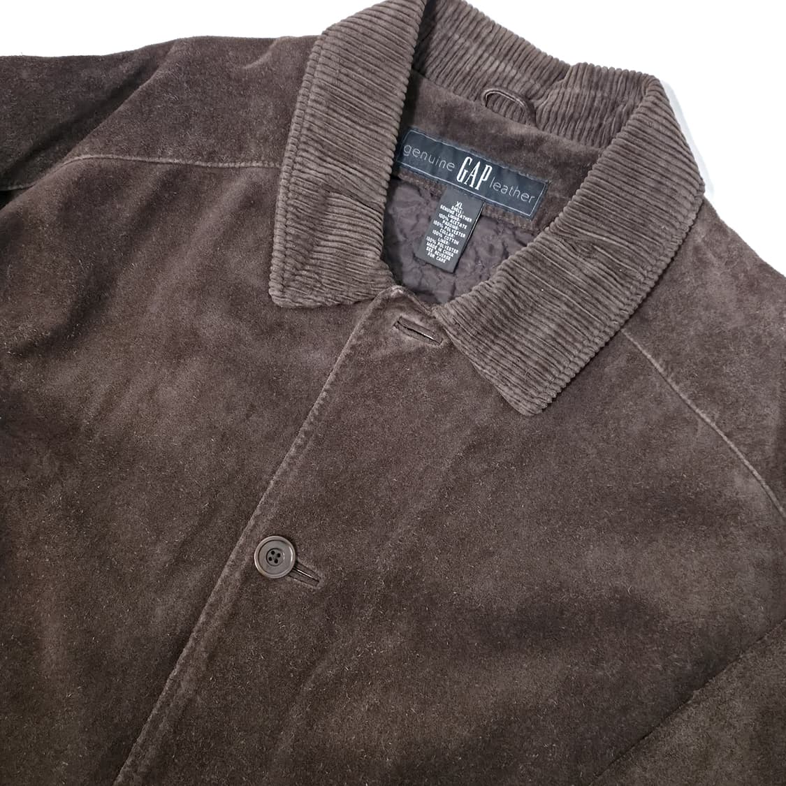 [XL] 90s 갭 스웨이드 카 코트 브라운 상품이미지4