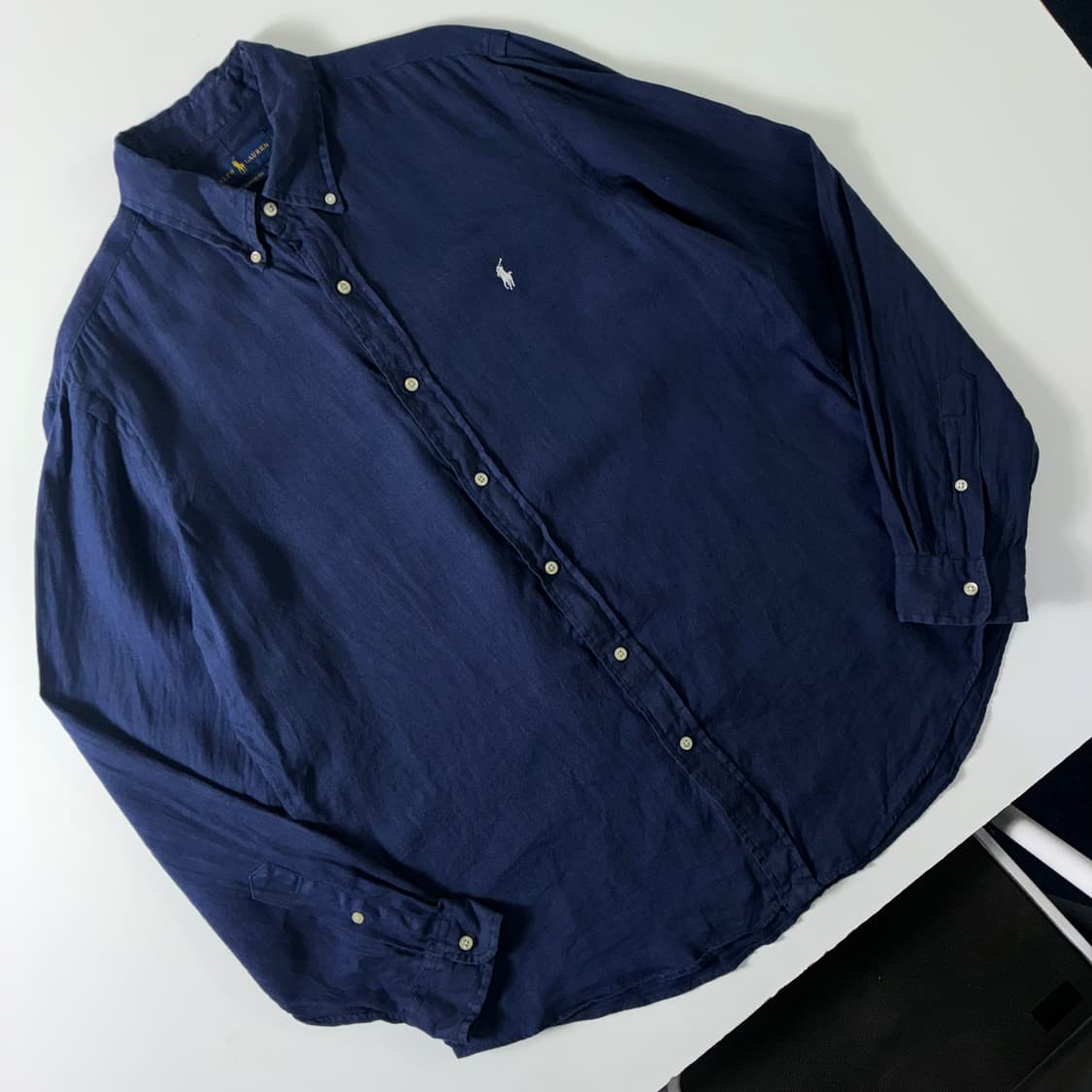 Polo  폴로 랄프로렌 자수 린넨 네이비 셔츠  상품이미지2