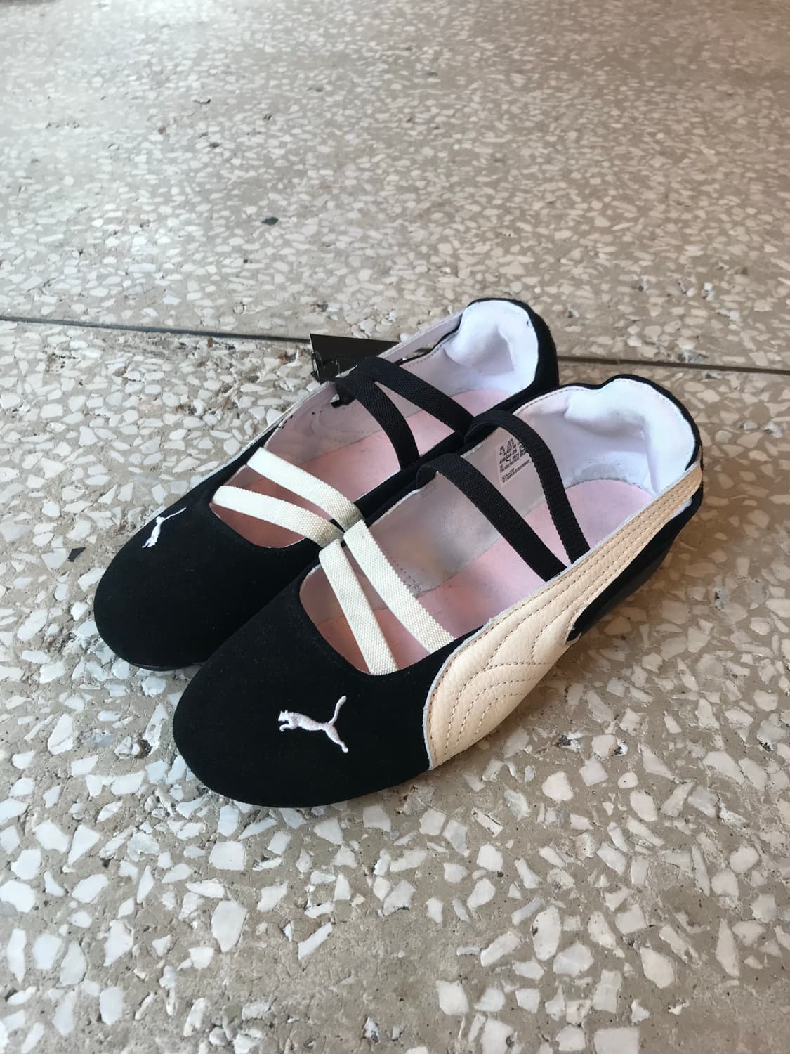 PUMA Ballet Flat Shose Black & White 상품이미지1