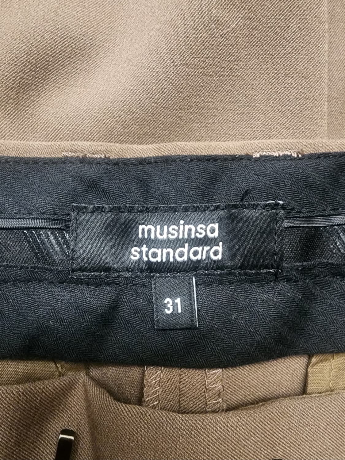 무신사 스탠다드 와이드 핀턱 슬랙스 모카브라운 (새상품급  31) 상품이미지7