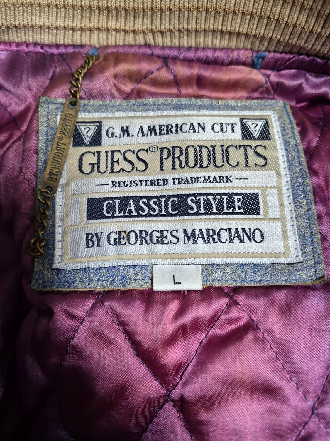 게스 90s 빈티지 인디언  바시티 가죽 자켓 남성L 상품이미지8