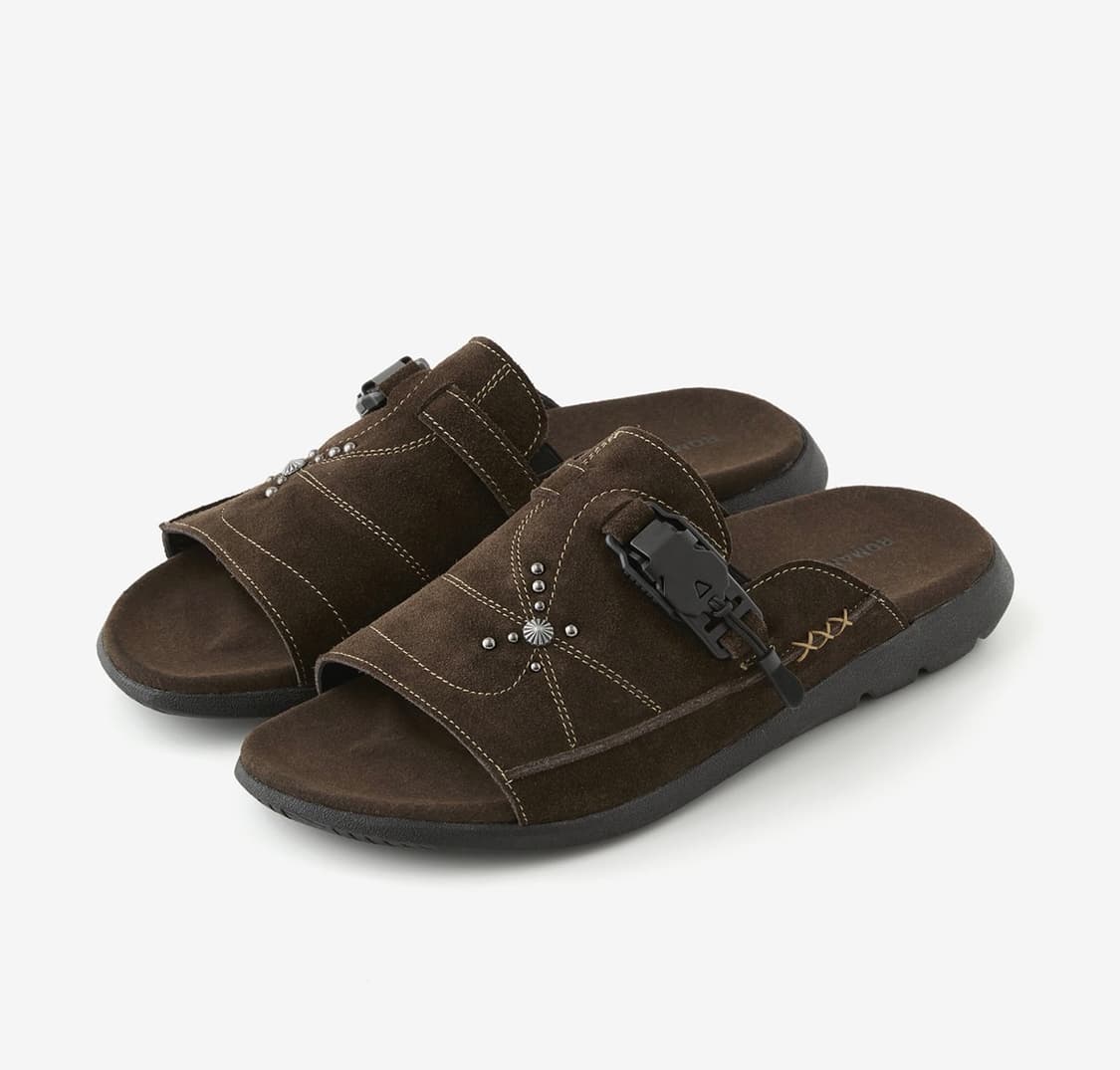 새상품(280)로맨틱무브 아웃로우 슬라이드 브라운 스웨이드 상품이미지5