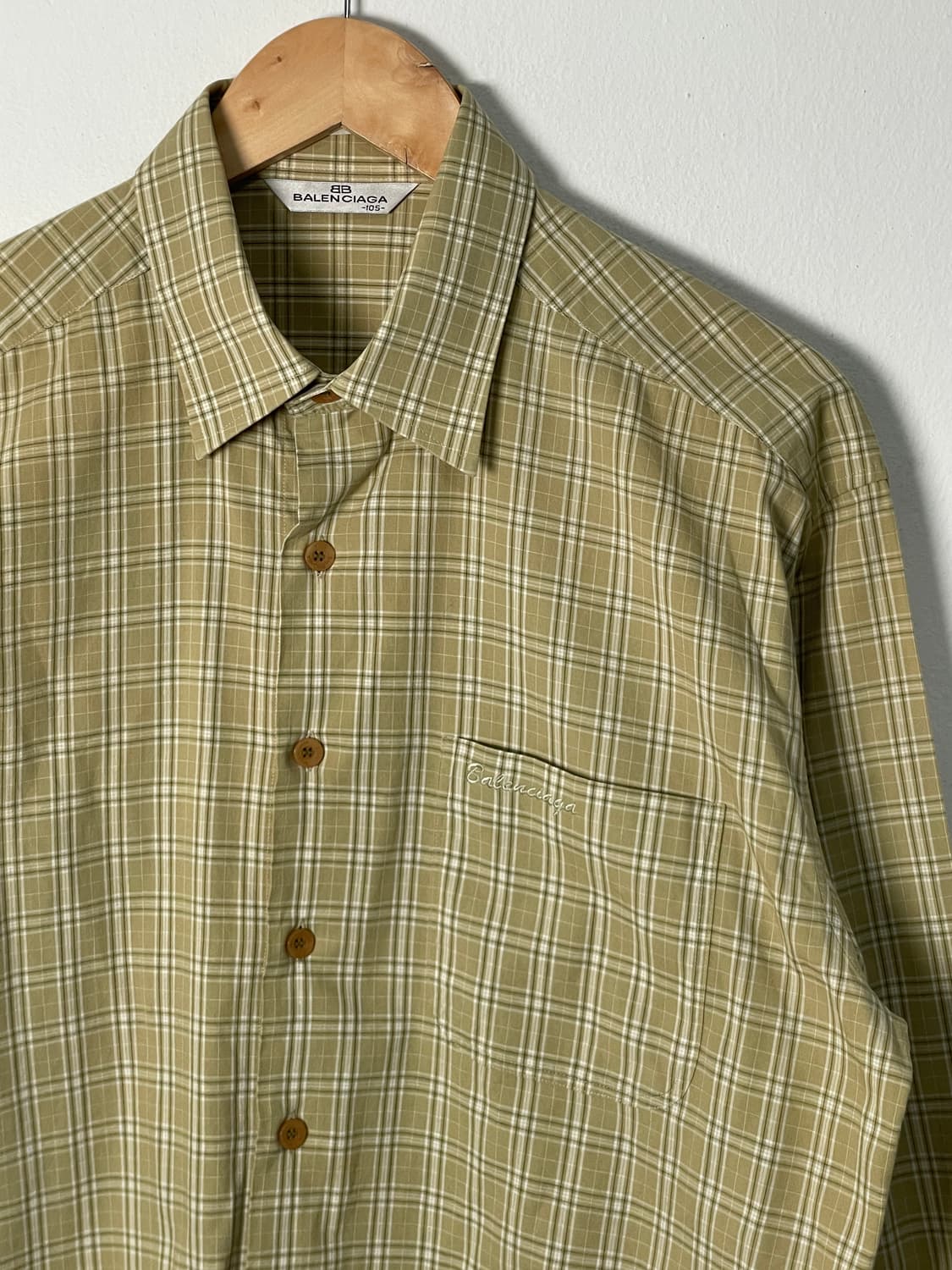 발렌시아가 로고플레이 체크 셔츠 상품이미지4