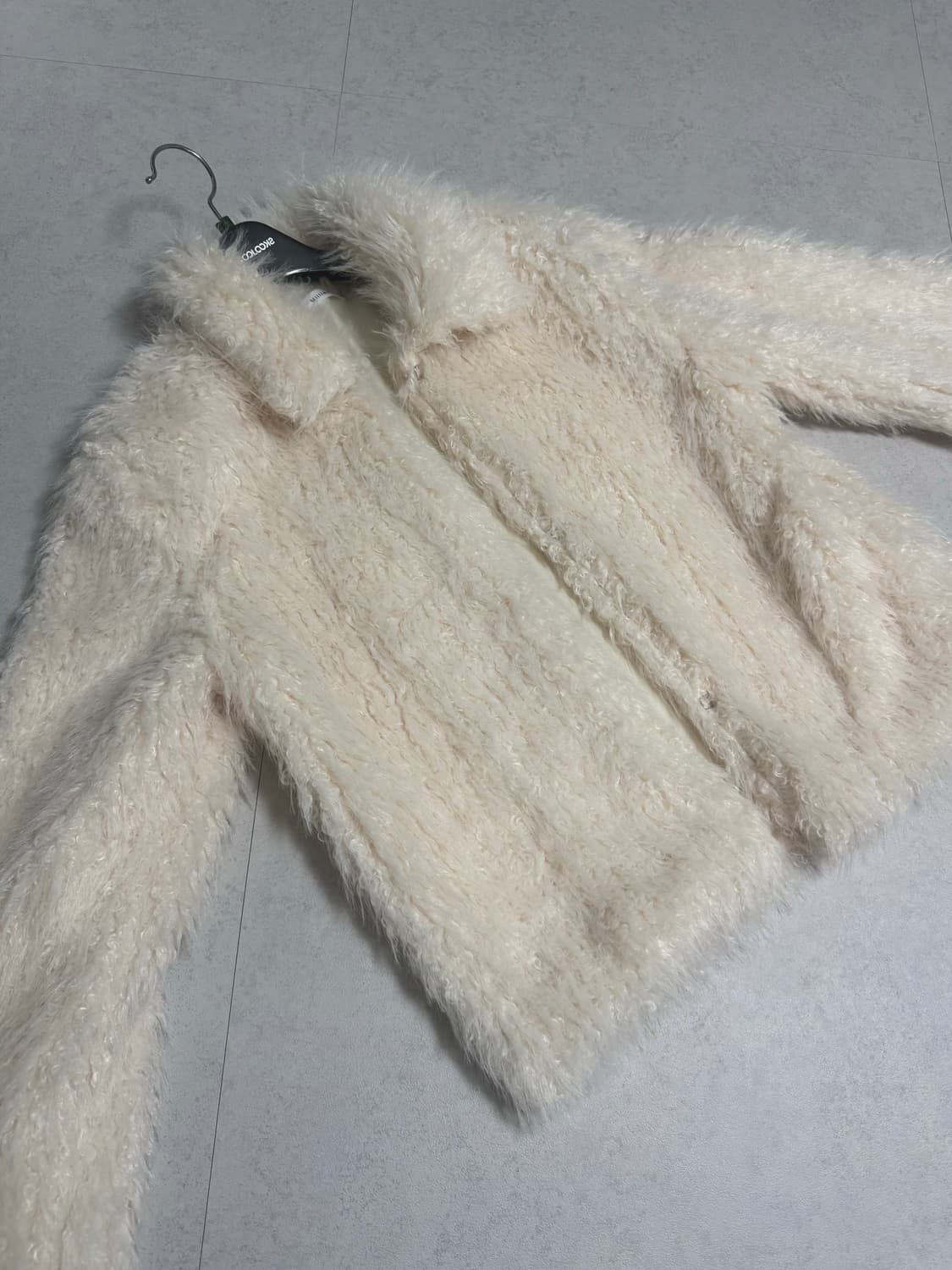 아이보리 퍼 자켓 상품이미지1