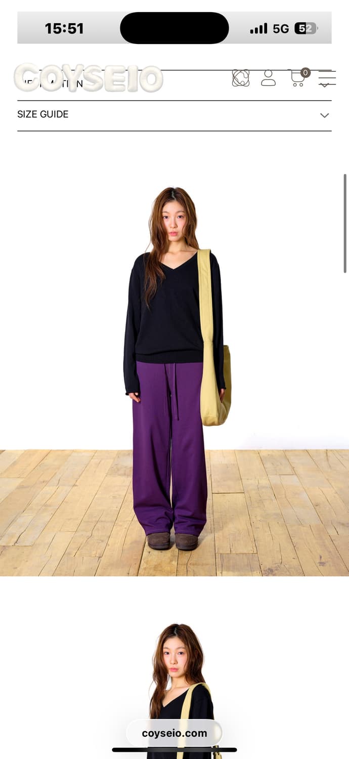 코이세이오 038 SOFT SWEAT PANTS PURPLE M 상품이미지1