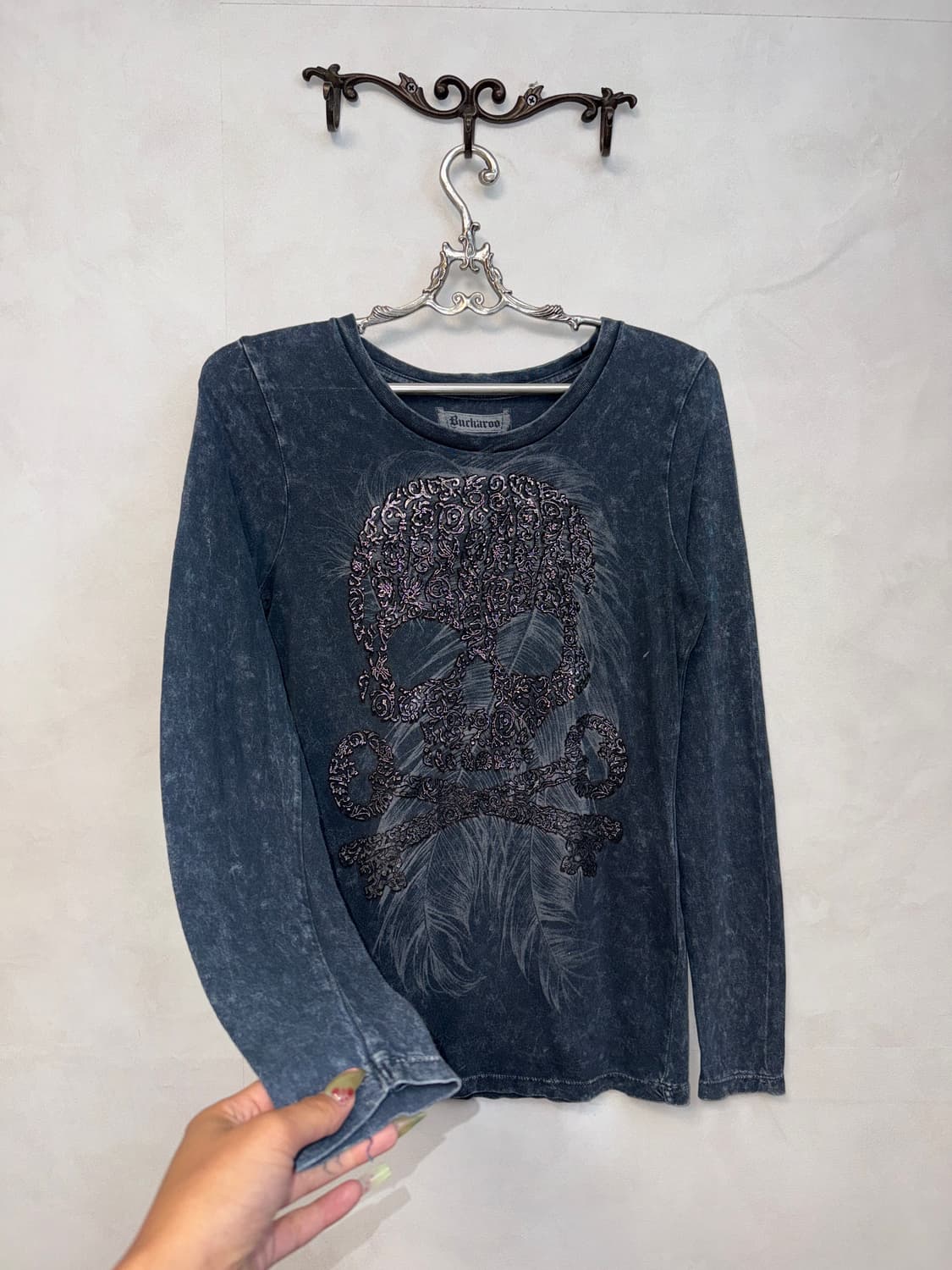 Buckaroo ash navy oriental punk 긴팔티 상품이미지5