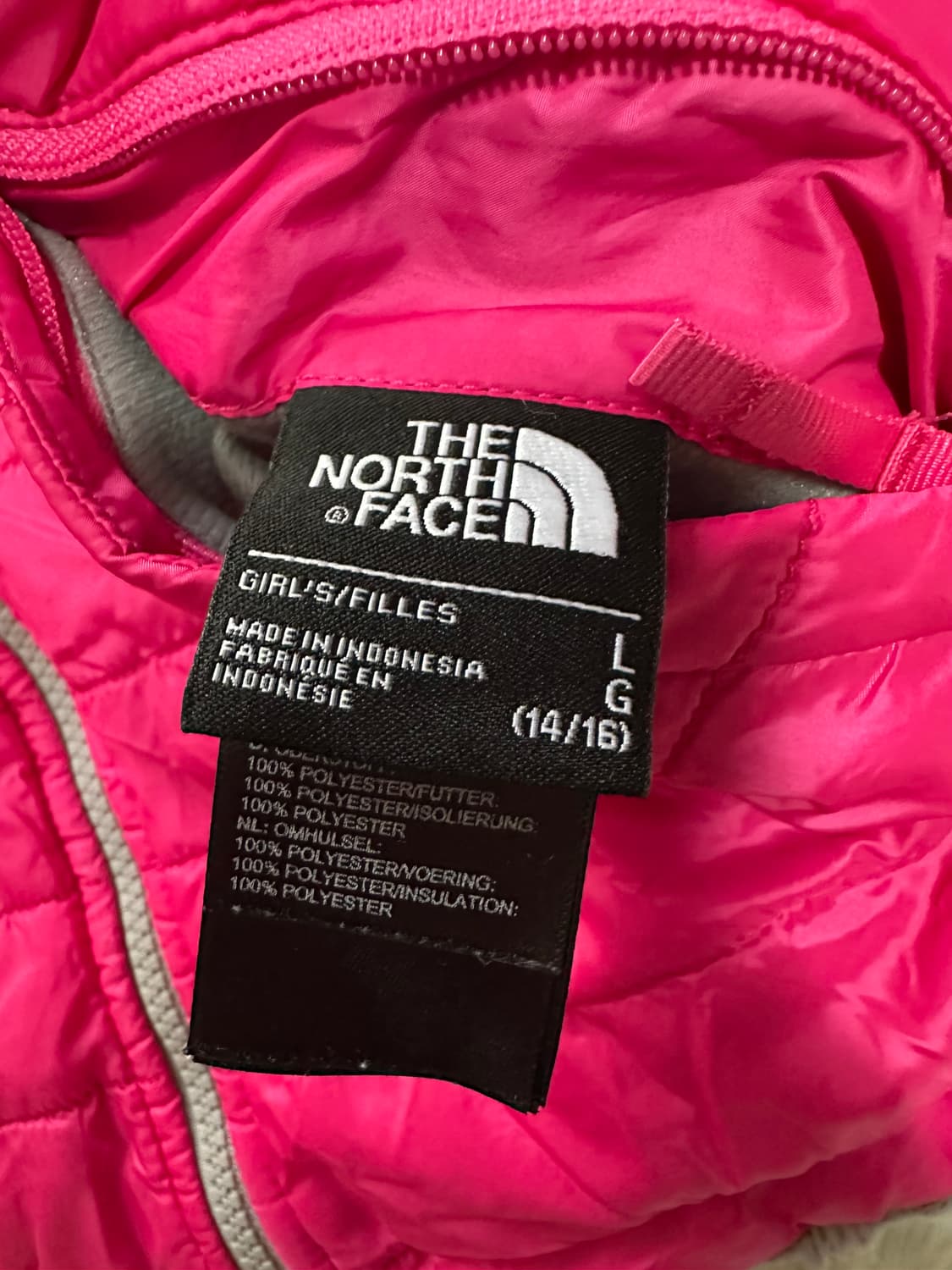 노스페이스 여아 리버시블 패딩 핑크 S 상품이미지6