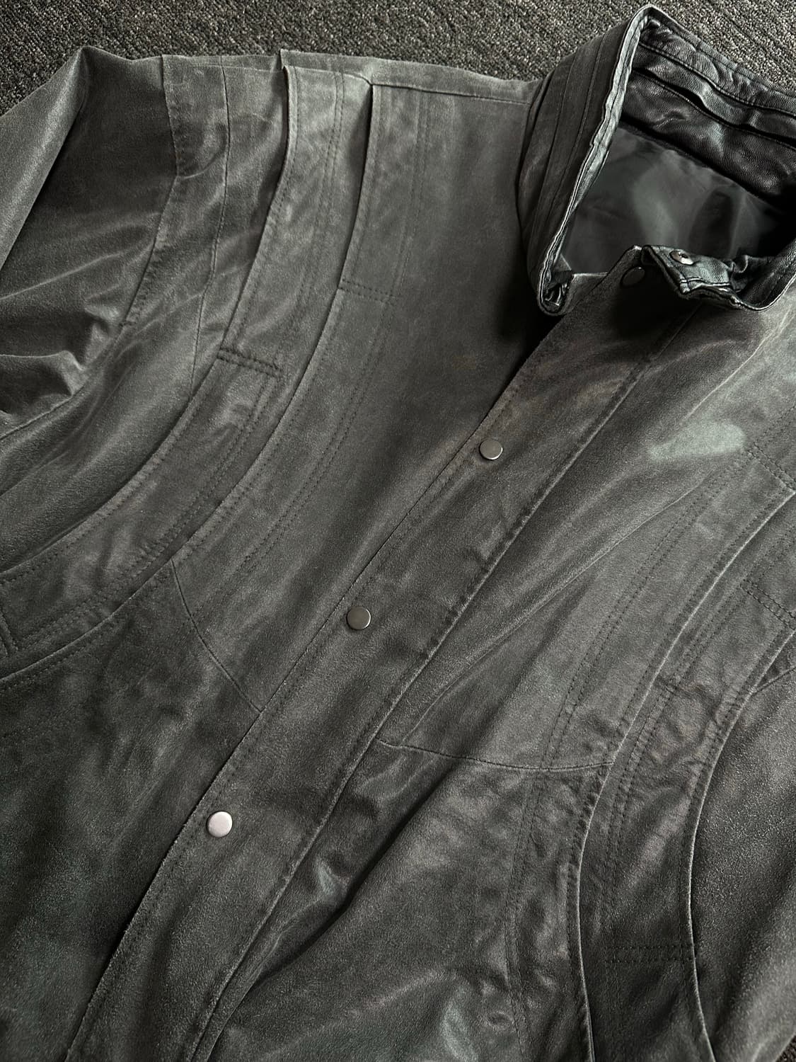 COOR 스탠드업 칼라 워시드 포인티드 점퍼 (워시드블랙) L 상품이미지5