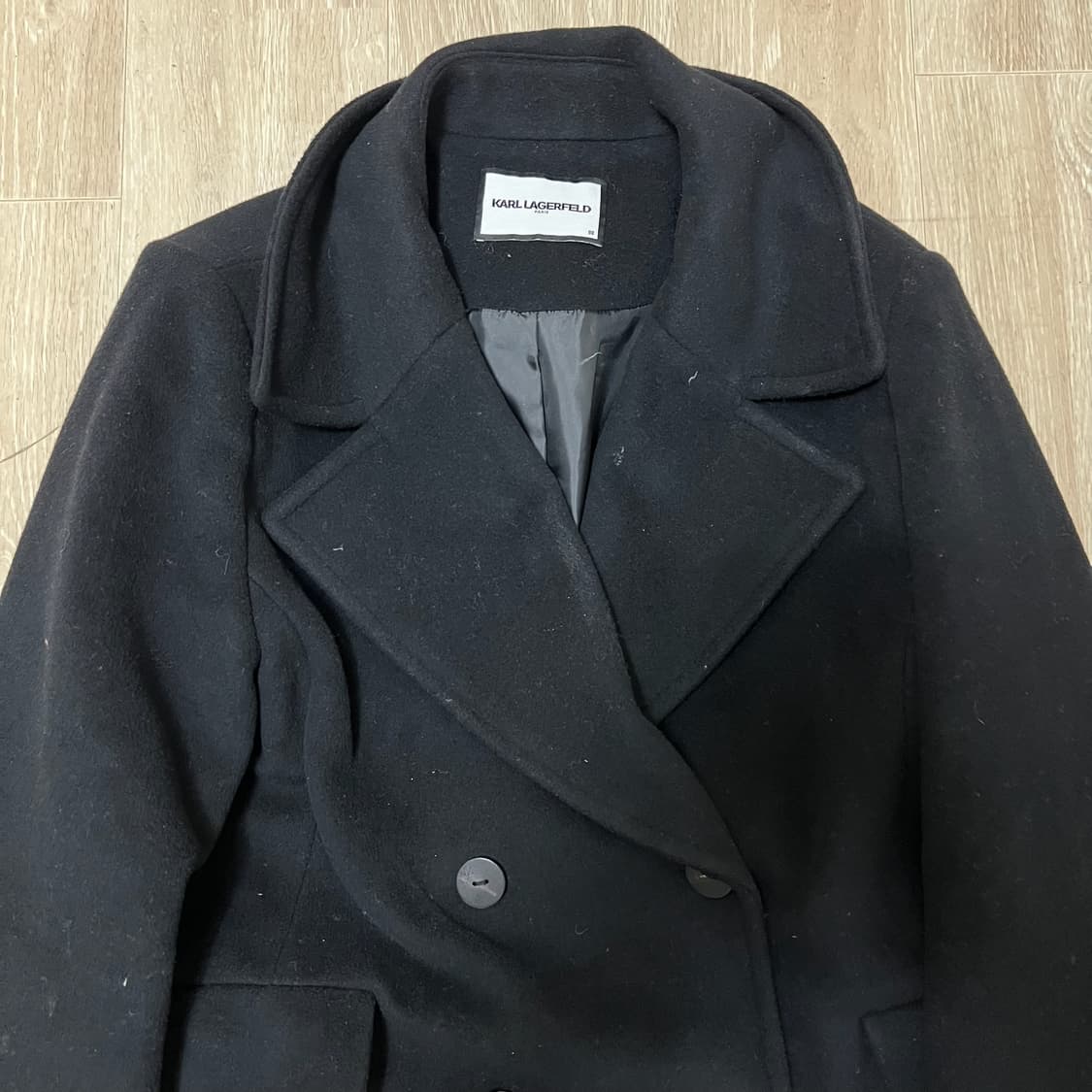 칼라거펠트 파리스 여성 캐시미어 롱 더플 코트 94-100-165 상품이미지2