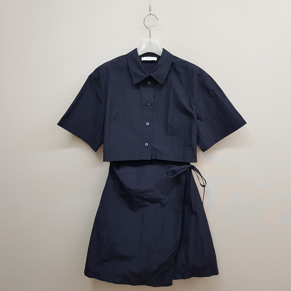 KUHO PLUS 구호플러스 2021 레이어드 랩 스타일 셔츠 원피스 상품이미지1