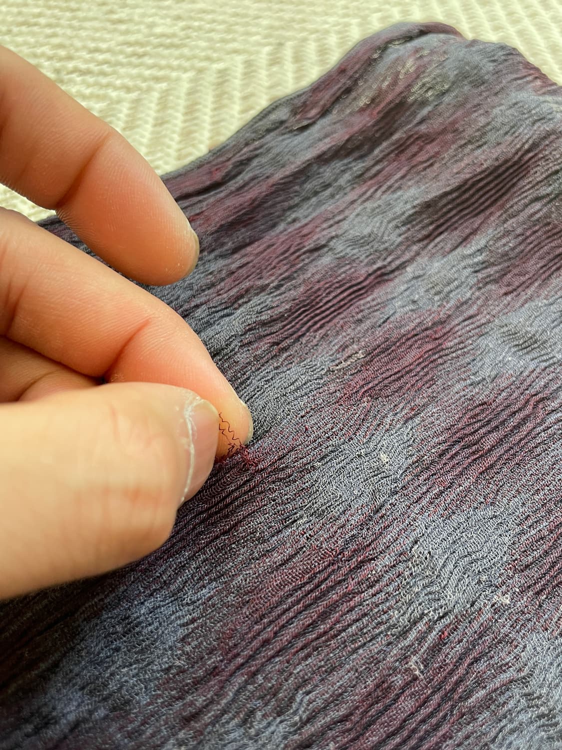 크링클 체크 텍스처 머플러  J04196 상품이미지4