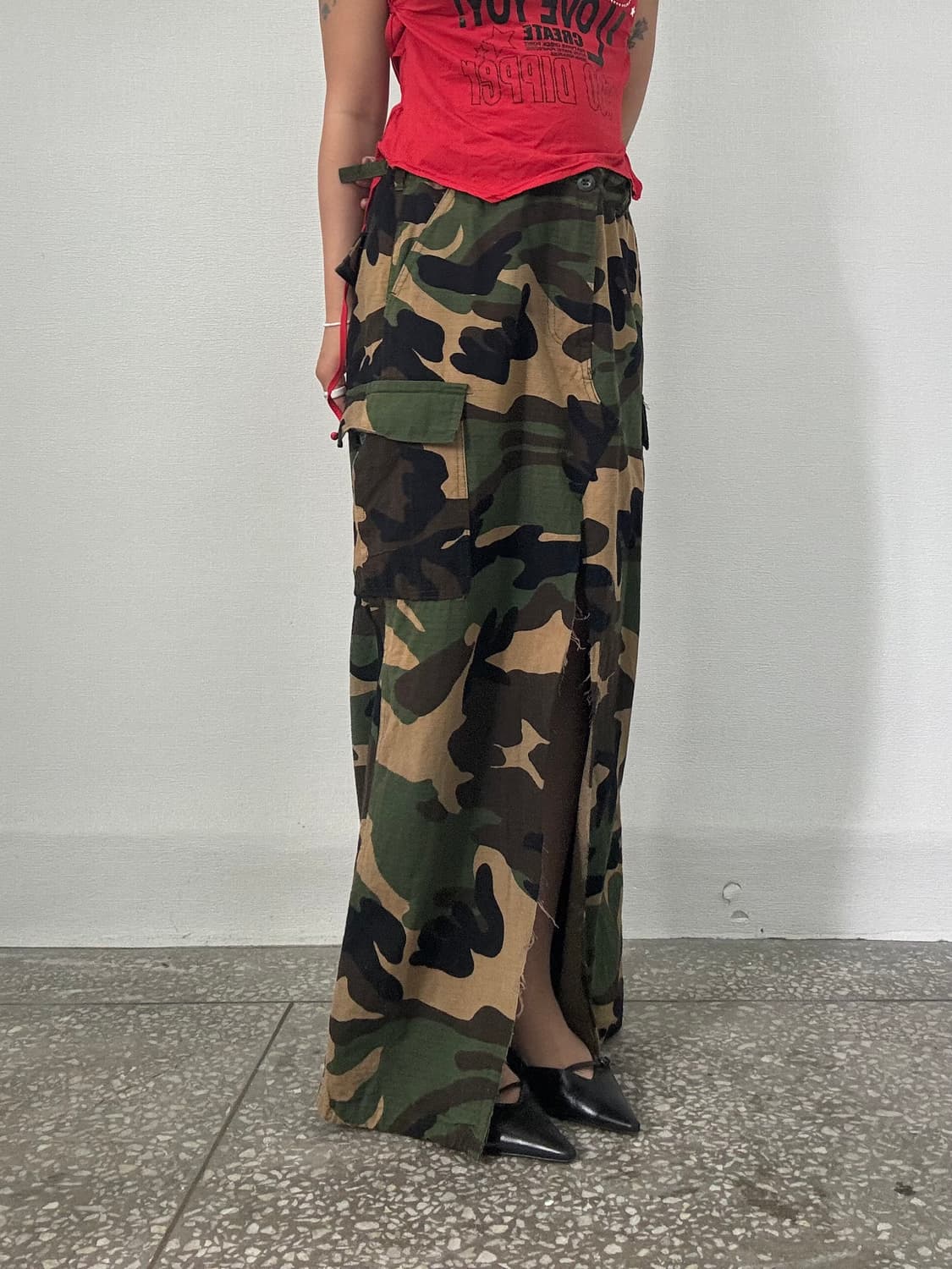 밀리터리 롱 스커트 상품이미지4