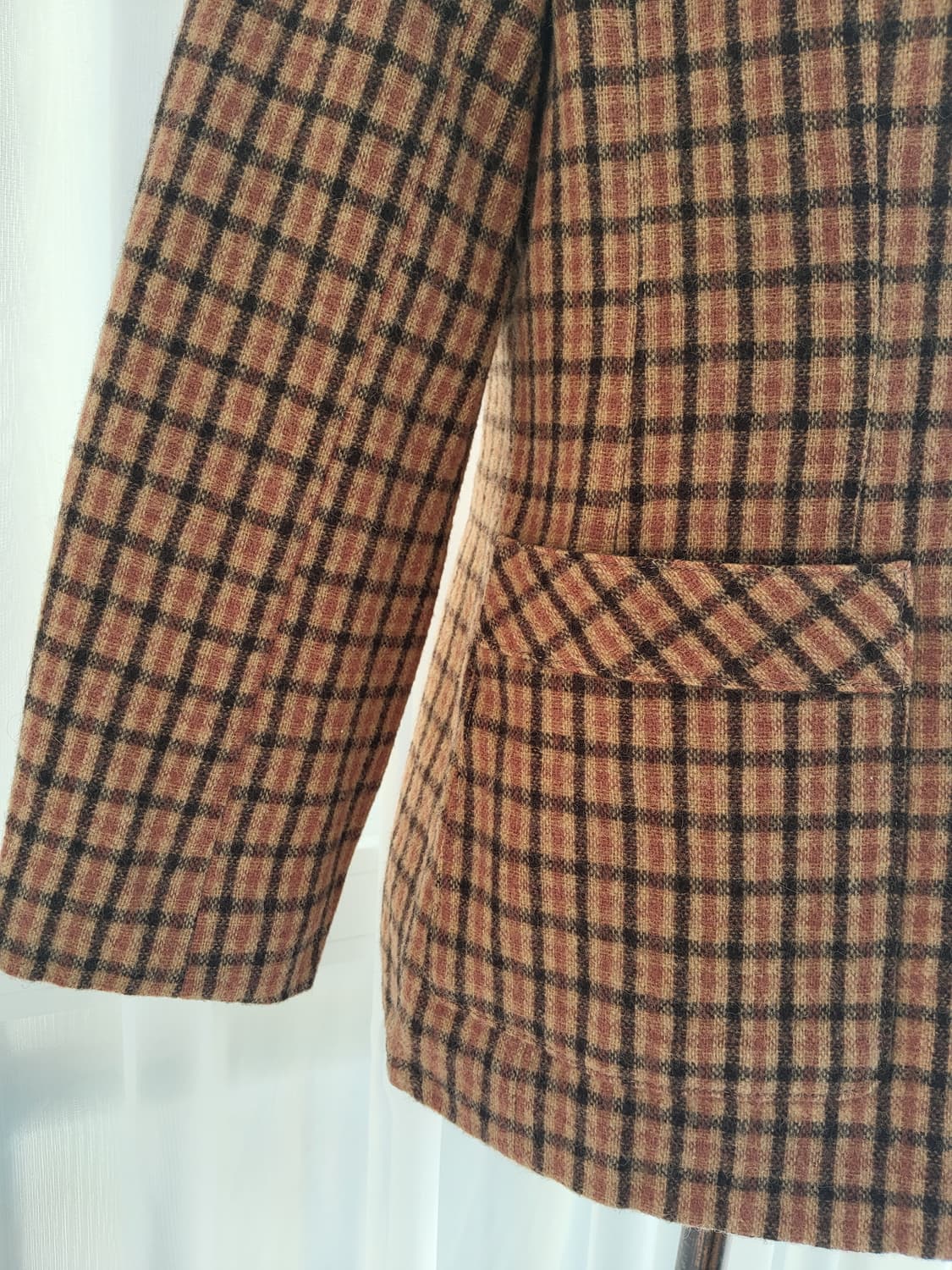 빈티지 체크 자켓 상품이미지5