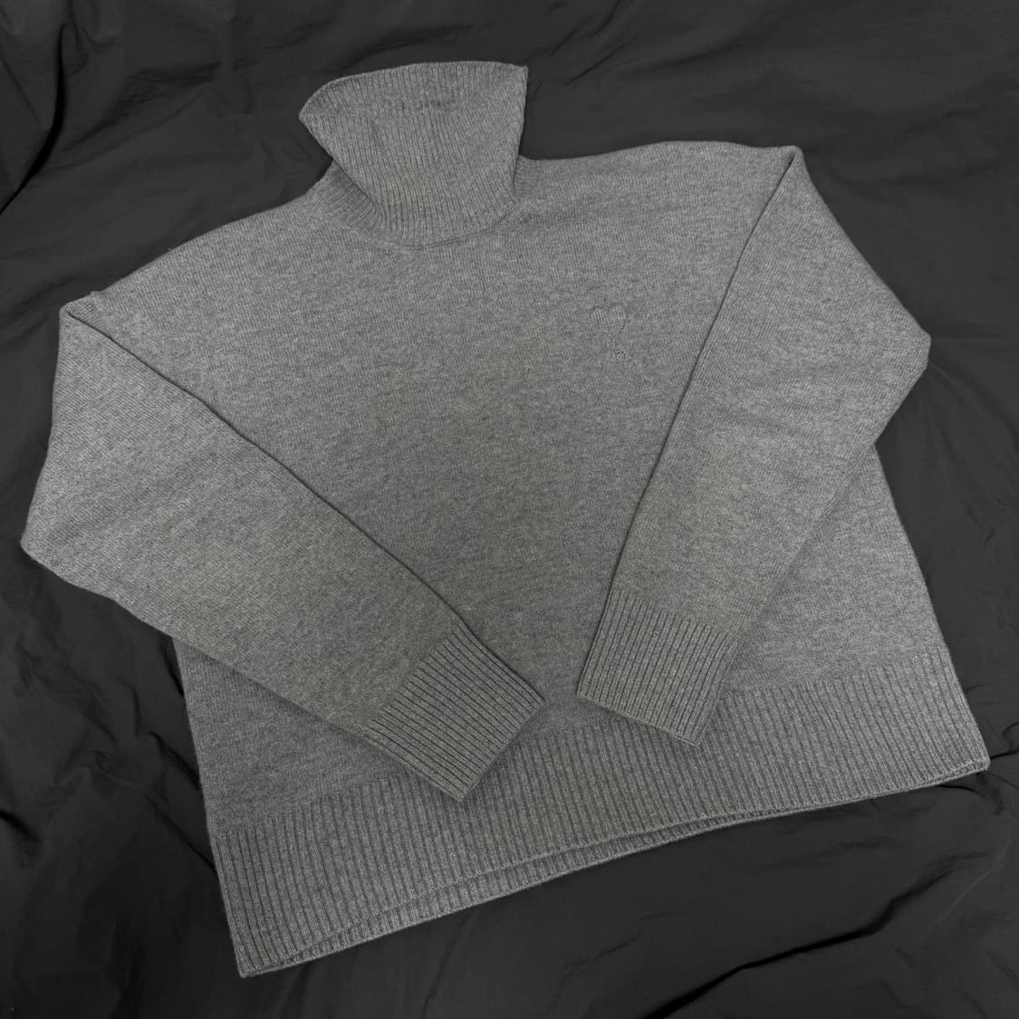 아미 드 꾀흐 그레이 울 캐시미어 터틀넥 니트 스웨터 M 사이즈 상품이미지1