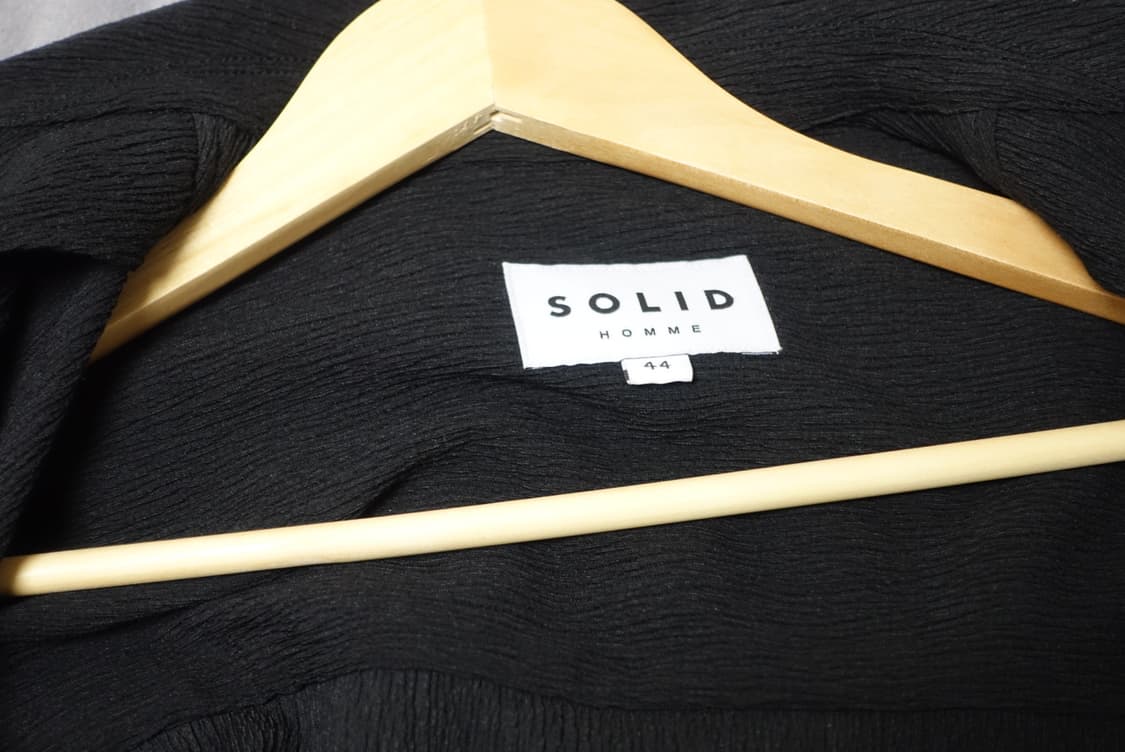솔리드옴므 플리츠 셔츠 블랙 44사이즈 상품이미지4