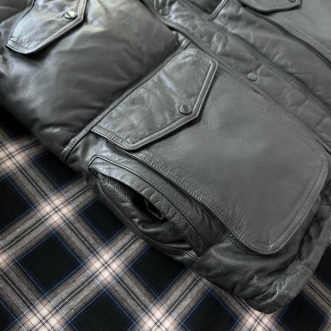 Morgan productions USA 레더패딩 상품이미지4