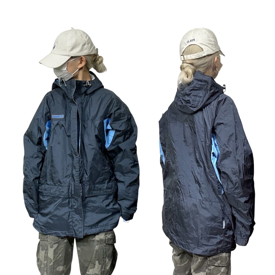 일본 빈티지 piko 네이비 후드 바람막이 자켓  상품이미지1