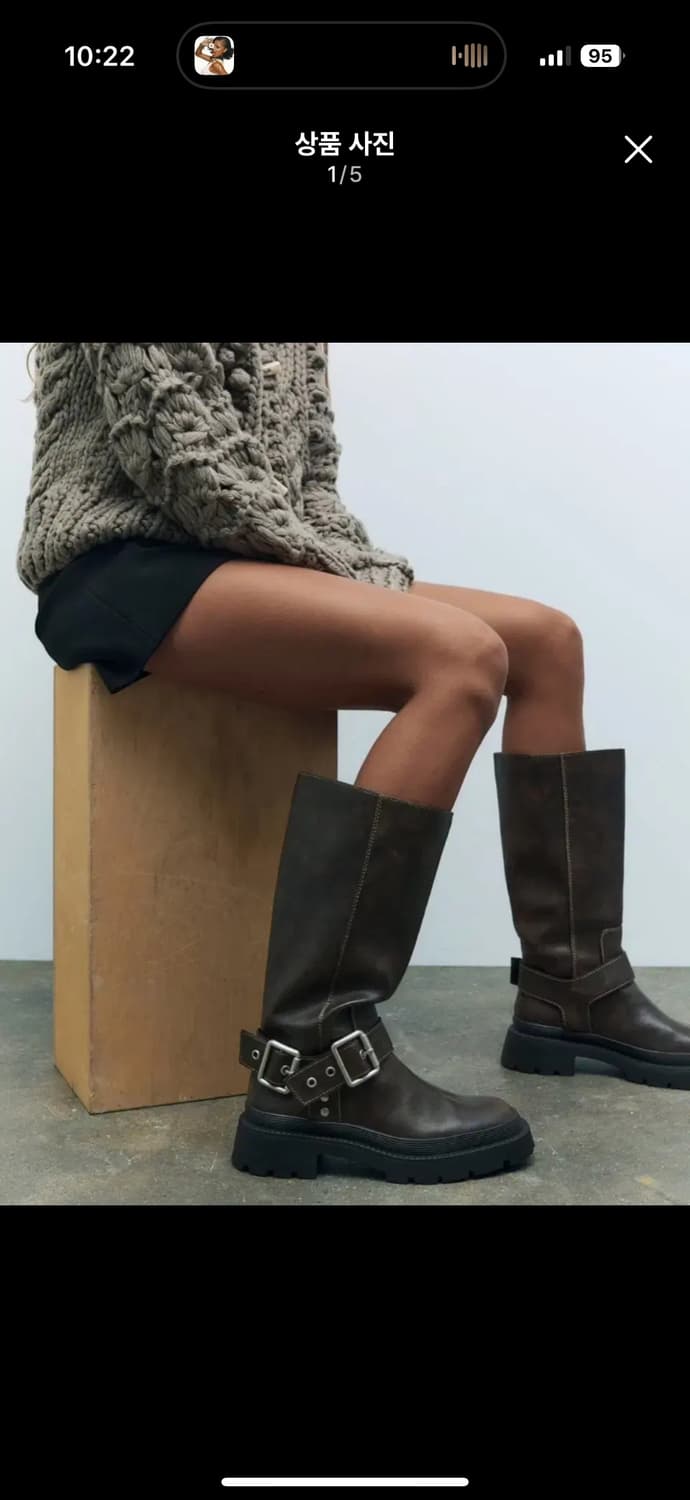 Zara 자라 버클 부츠 (다크브라운/240) 상품이미지1