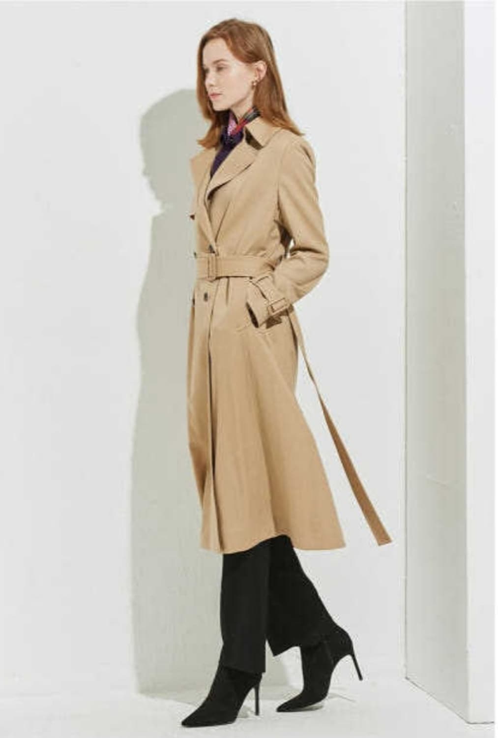 아이잗컬렉션 블랙라벨 더블 브레이스티드 울 트렌치코트 55사이즈 상품이미지5