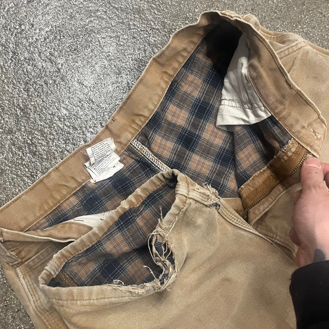 Carhartt 플란넬 라인드 카펜터 팬츠 (33“) 상품이미지5