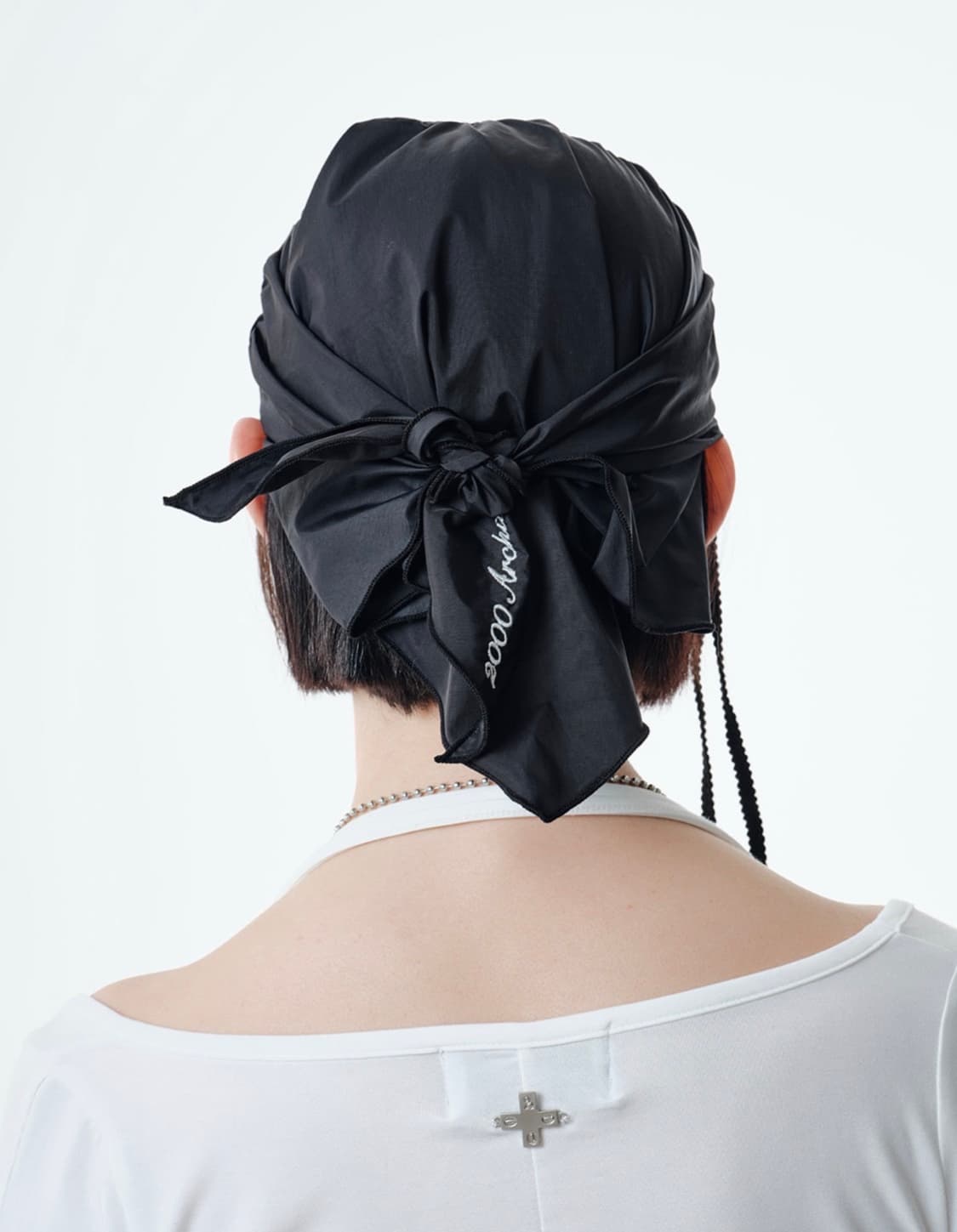 2000Archives NYLON EMBELLISHED SCARF CAP 상품이미지2